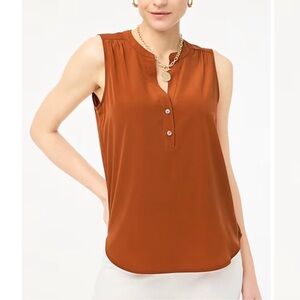 J CREW FACTORY Sleeveless Rust Top